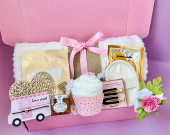 Cozy Self Care Gift Box: Hygge Care Package, Hug in a Box, Thinking of You Gift for Her