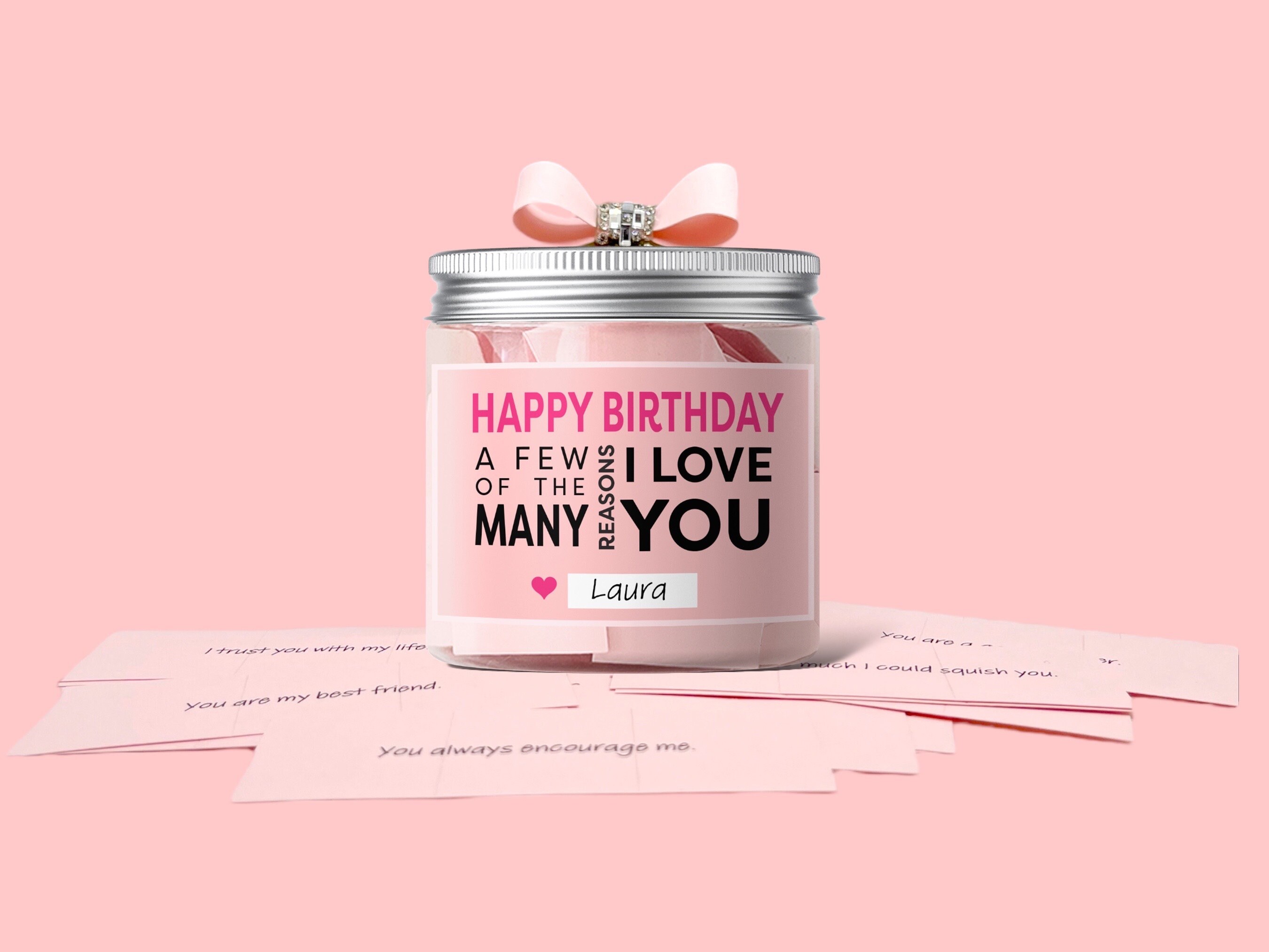 Birthday Notes Jar Happy Birthday Kind Notes Letters Message Etsy