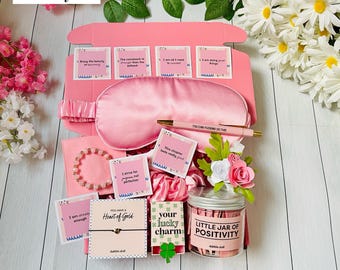 Pink Positivity Gift Box: Self Care Encouragement Care Package