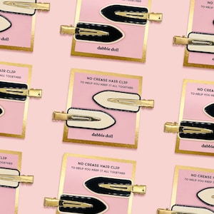 Bridesmaid Hair Clips Gold Black Bridesmaid Gift Proposal Box Crease Free Bridesmaid Favor (BLACK/GOLD)