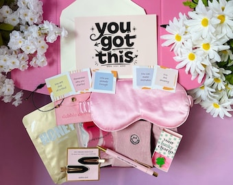 College Care Package for Her: Self Care Gift Box, Encouragement Pamper Box from Mom, Good Luck Gift