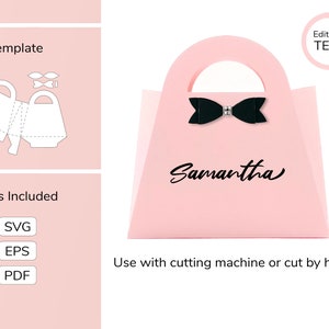 PRINTABLE Name Gift Bag, Personalized Custom Party Favors, Baby Shower, Wedding, Kids, Purse Bag ...