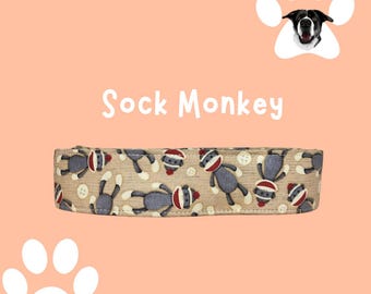 Sock Monkey Dog Collar