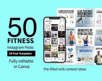 50 Fitness Instagram Vorlagen