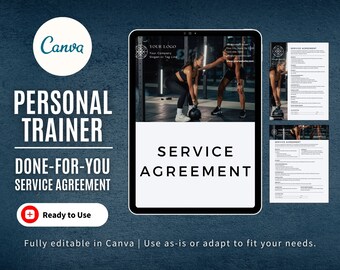Personal Trainer- (Done-for-You) Service Agreement- Customizable and Ready to Use