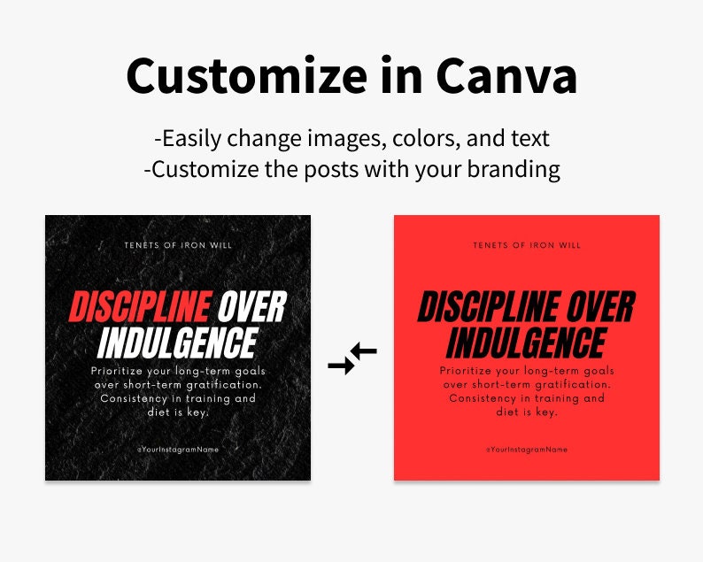 206 Personal Trainer Instagram Square Posts (1080 X 1080) - Etsy