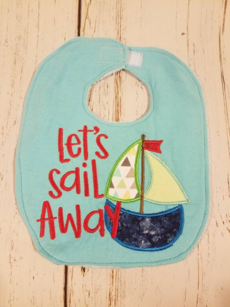 Sailing Burp Cloth /& Bib