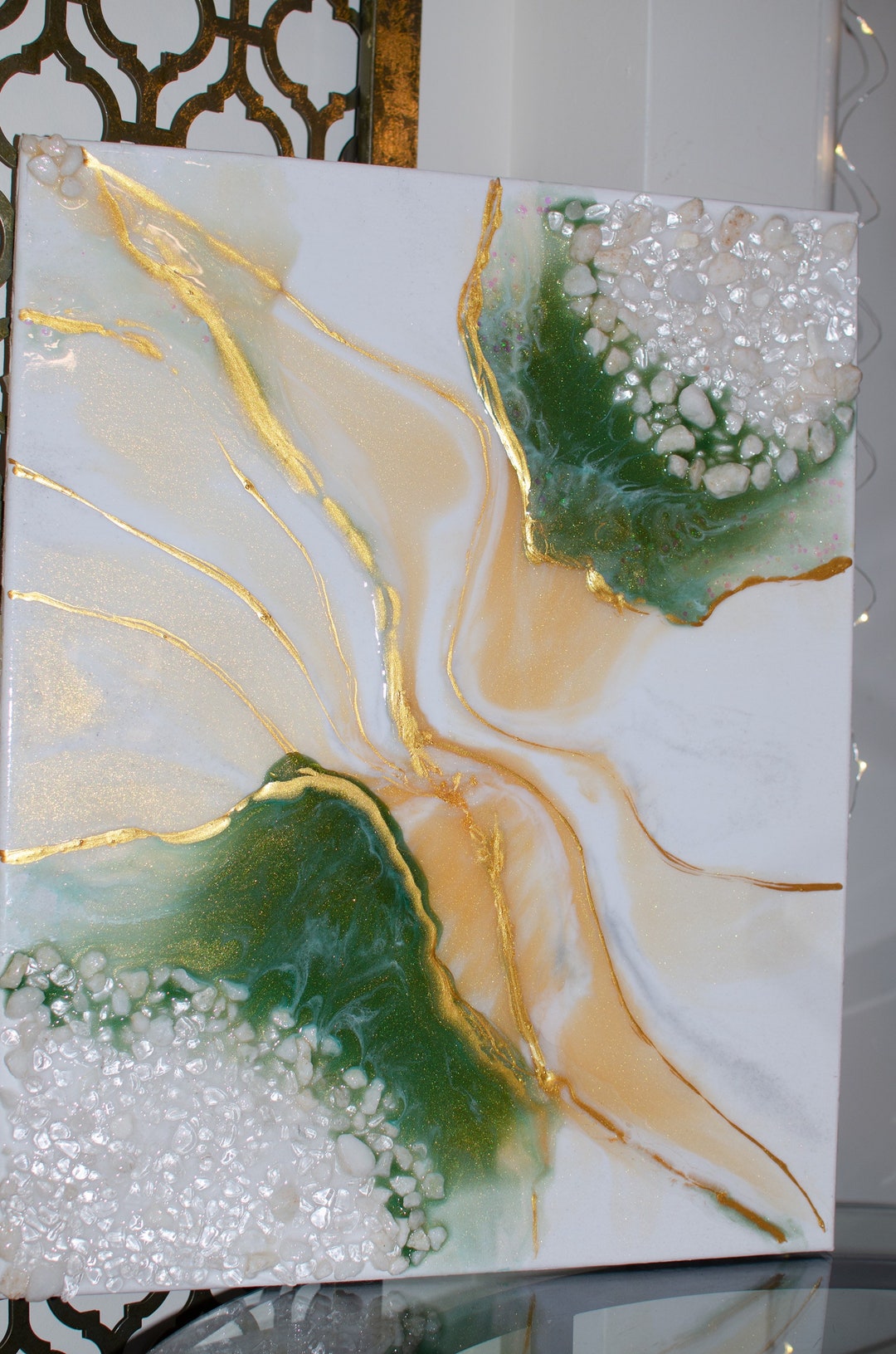 Sparkly Geode Wall Art Geode Wall Decor Resin Painting Geode Etsy UK