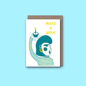 Birthday card,  Make a wish, Greeting Card, Happy birthday