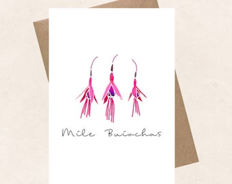 Míle Buíochas Card Fuchsia