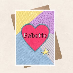 Carte de visite personnalisée Saint-Valentin, carte de voeux d'amour, Grá, enfants, cadre après utilisation