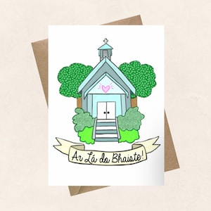 Biglietto di battesimo, Baiste, baby, Gaeilge, irlandese, cattolico, personalizzato, personalizzato