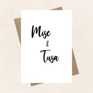 Mise agus Tusa, Saint Valentin, carte de voeux, amour, monochrome