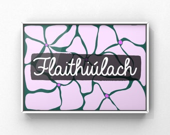 Flaithiúlach, gift, print, wall art, Gaeilge, Irish language