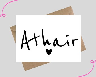 Athair, Father, Irish language card, Gaeilge, Father’s Day, Dads birthday
