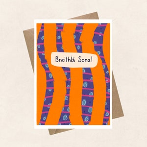Birthday card, Cárta Breithlá, Irish, Gaeilge, happy Birthday, Breithlá Sona