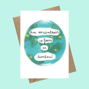 Cartão de agradecimento do professor, o melhor professor do mundo, gaélico, irlandês, múinteoir, personalizado, personalizado