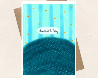 New baby boy greeting card, Irish, Gaeilge, Buachaill Beag