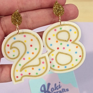Special Occasion Earrings | Milestone Birthday Earrings | Birthday Earrings | Birthday Candle Earrings | 0-9 Candle | Personalized Earrings