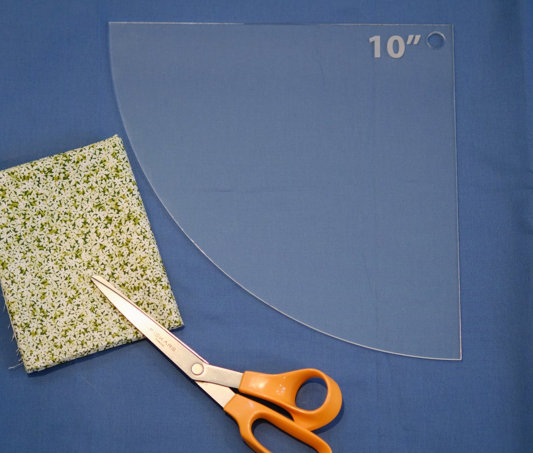 Quarter Circle Template Acrylic Quilters, Slap Cap, Silk Cap Template