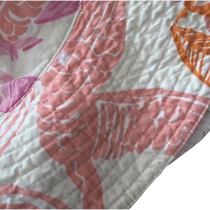 Vintage Lilly Pulitzer Bucket Hat Women's Pink Orange Cockatoo Print Terry Lined image 6