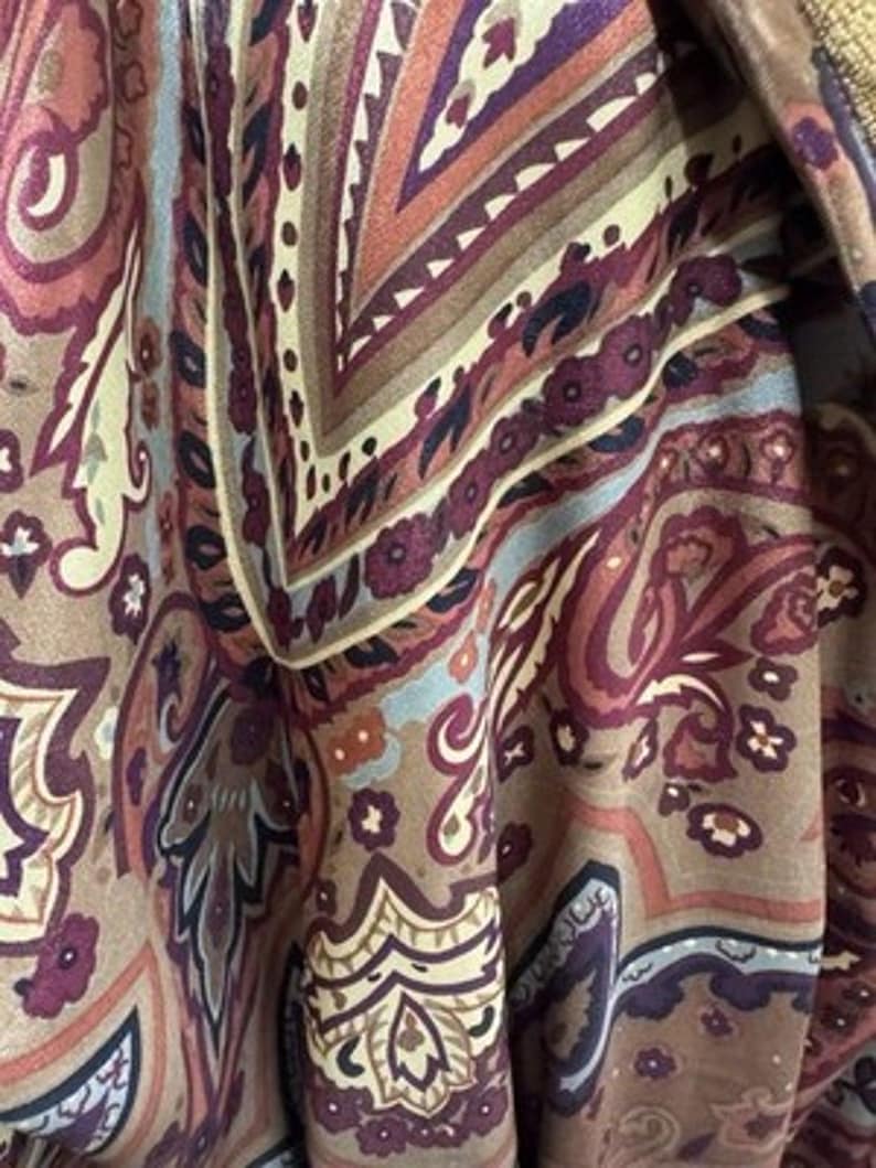 Etsy Satin Robe Vintage Victoria Secret Gold Label 90s Paisley Floral Satin Robe Large ...