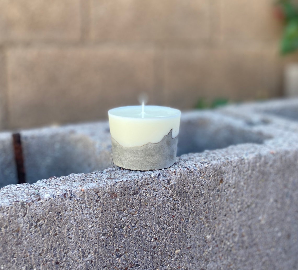 Cement candles Etsy