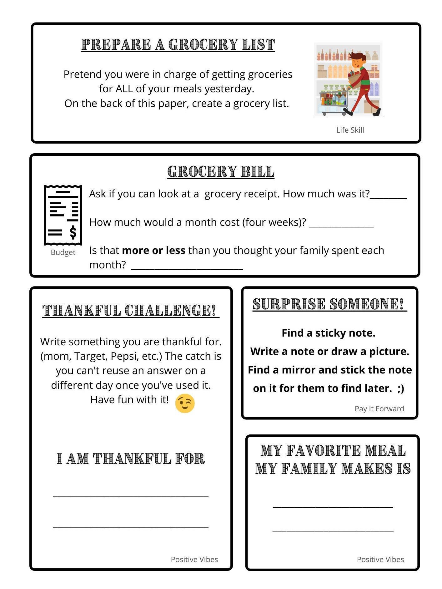 Life Skills Summer Life Skills Worksheets Life Skills Teen - Etsy