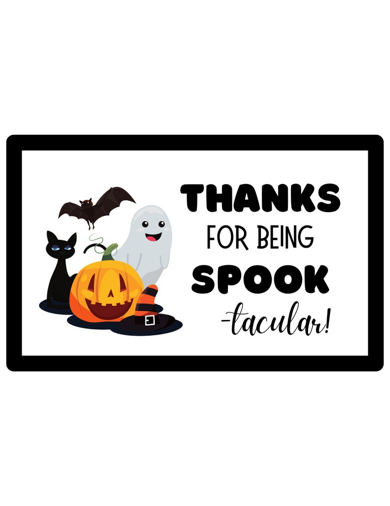 Thanks For Being Spooktacular Halloween tag Halloween goodie image 1