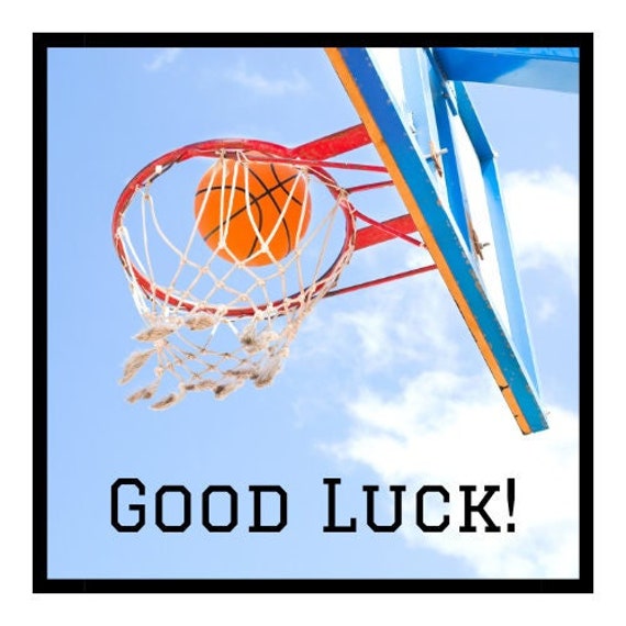 Basketball Good Luck Basketball Favor Basketball Summer Etsy