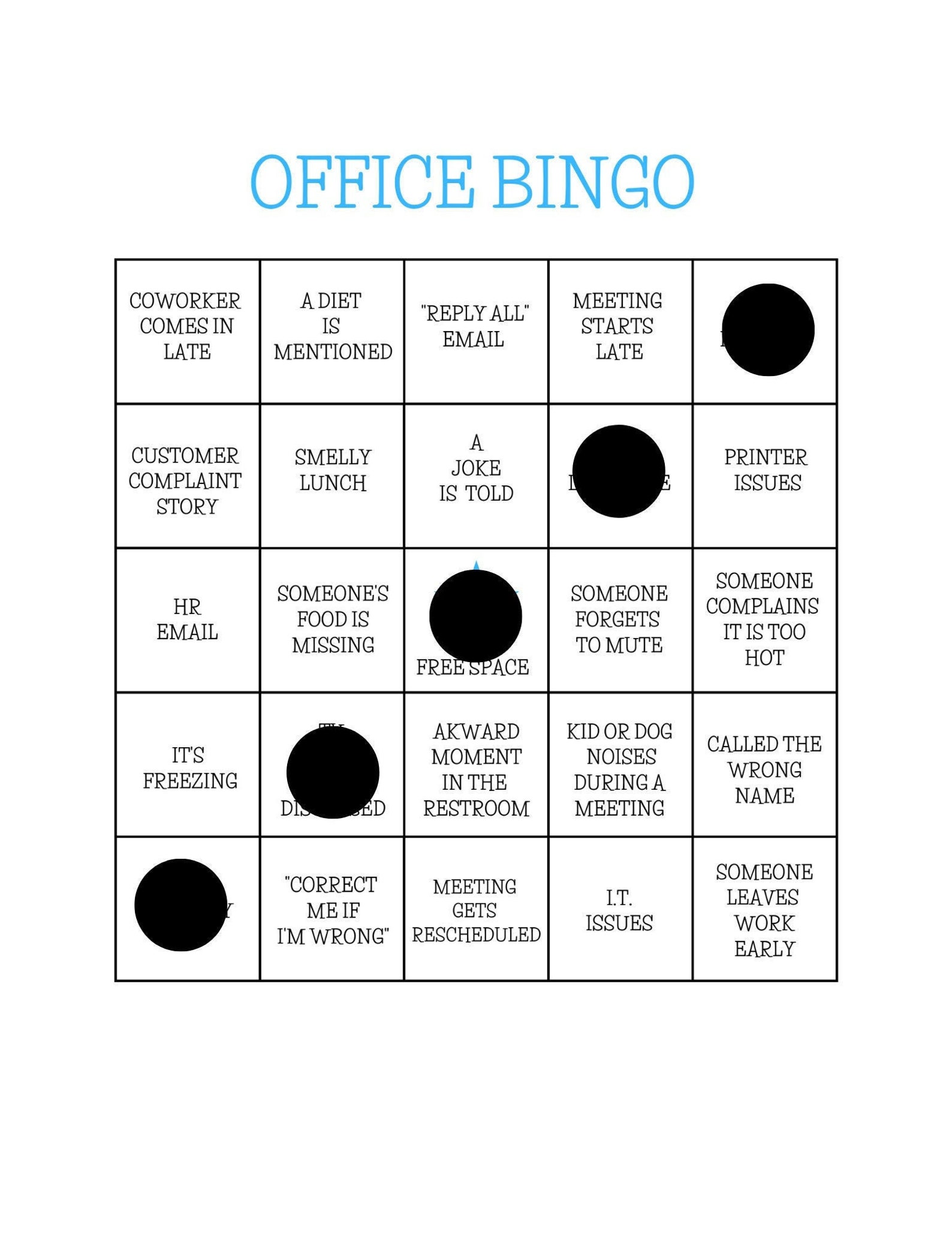 Office Bingo Work Icebreaker Game Work Game Work Bingo Office Fun Game Team Building Game