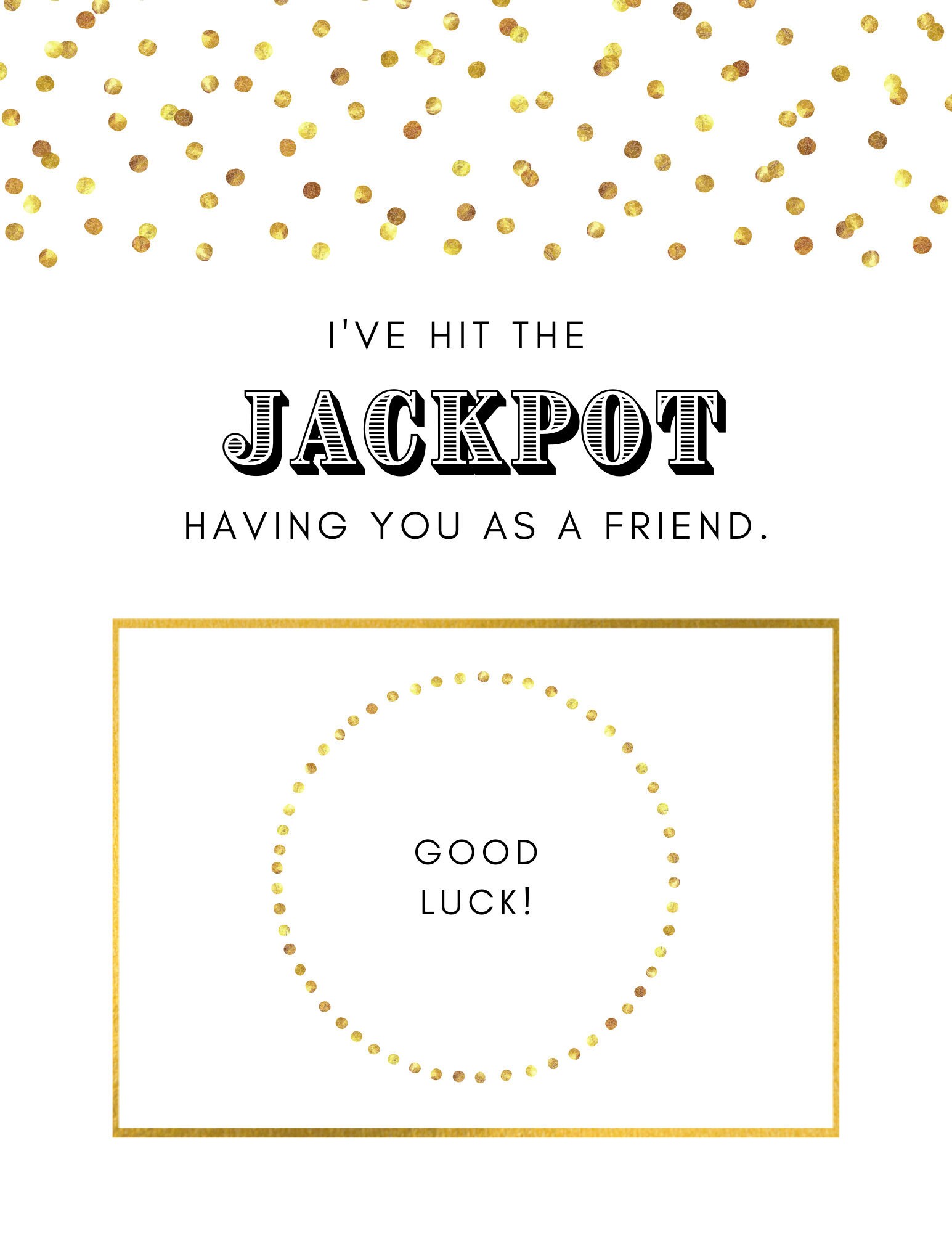 Hit the jackpot lottery card gift digital print gift adult | Etsy