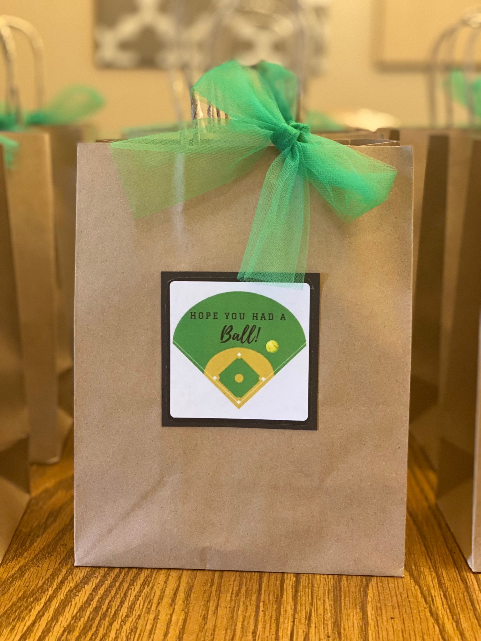 Hope You Had A Ball tag printable baseball party favor tag | Etsy