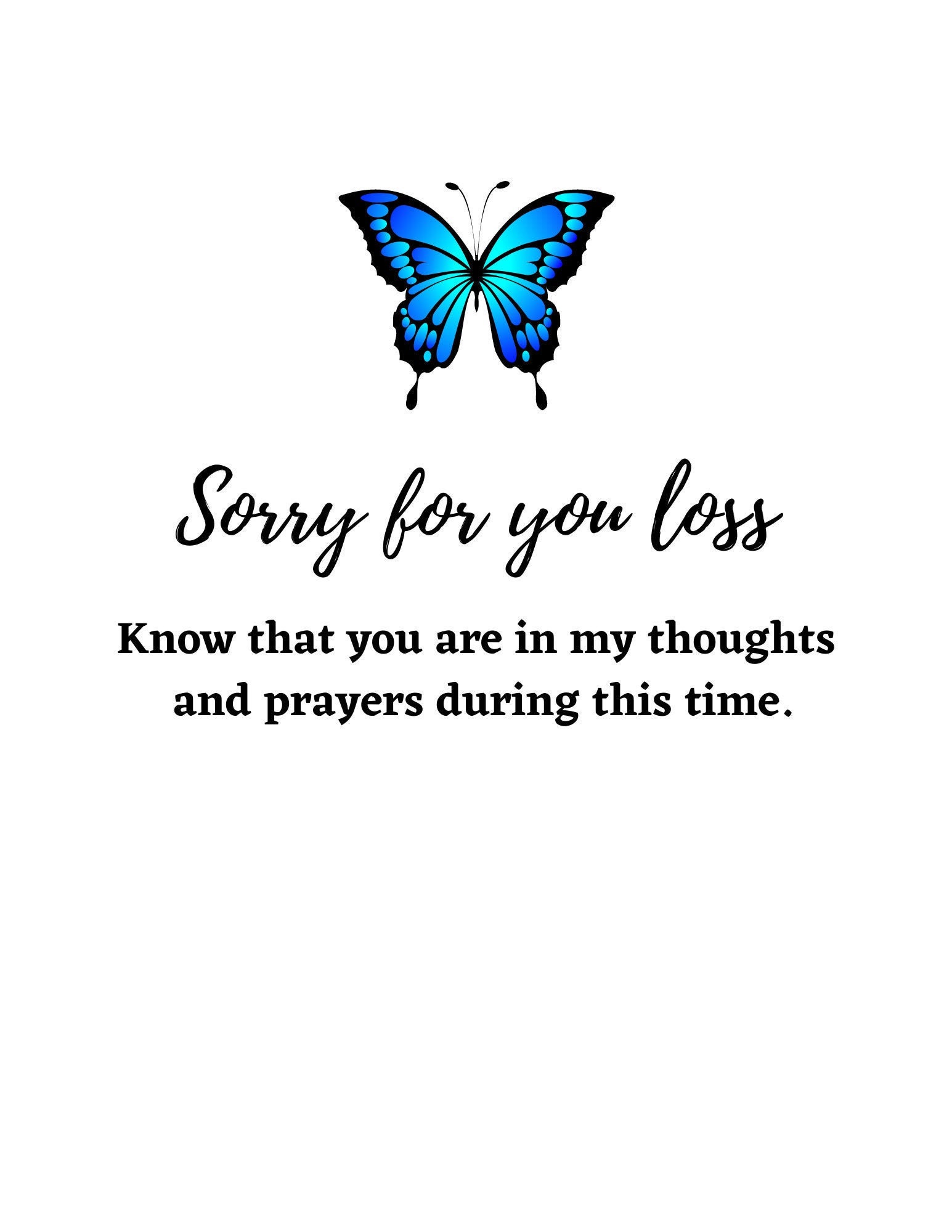 Sorry For Your Loss Card Condolences Card Sympathy Card Etsy Sorry For Your Loss Card Condolences Card Sympathy Card Etsy