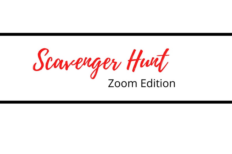 Zoom Scavenger Hunt Virtual Scavenger Hunt Online Scavenger Etsy