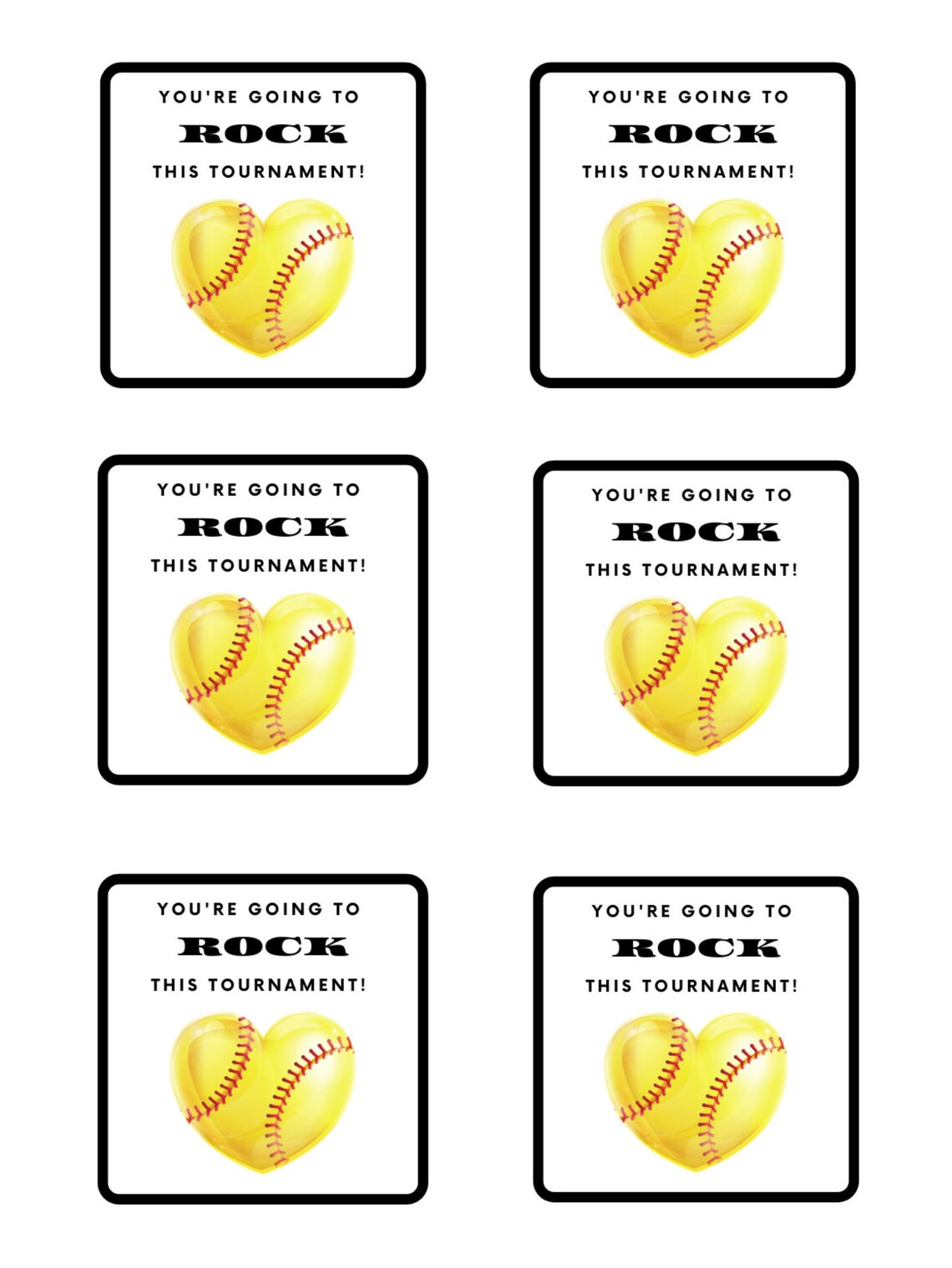 Softball Tournament Softball Gift Tags Softball Treat Tag Etsy