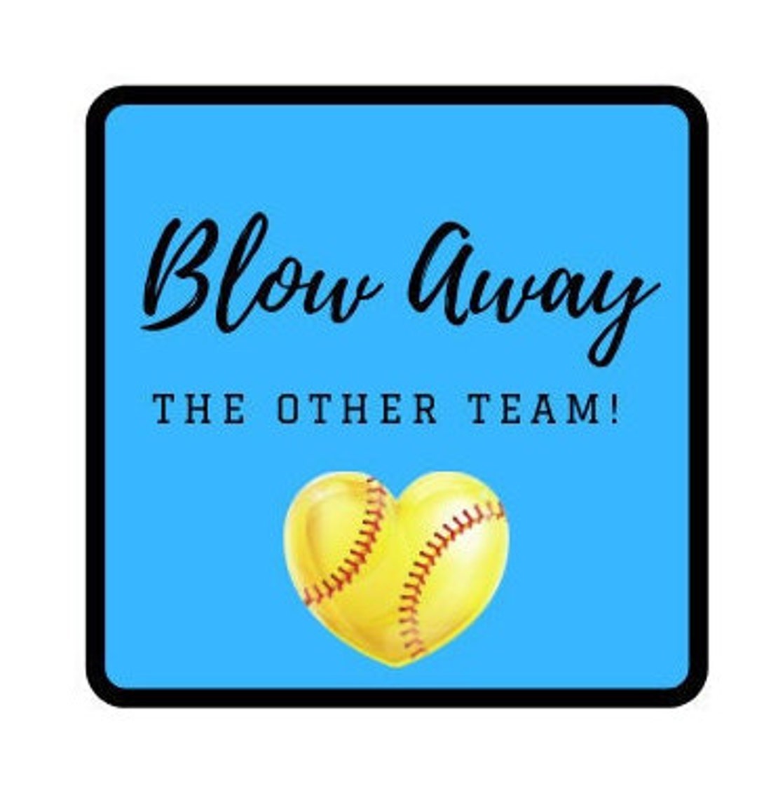 Softball Treat Tag Softball Good Luck Softball Tournament Etsy