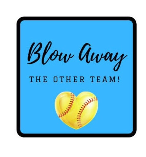 Softball Treat Tag Softball Good Luck Softball Tournament Etsy