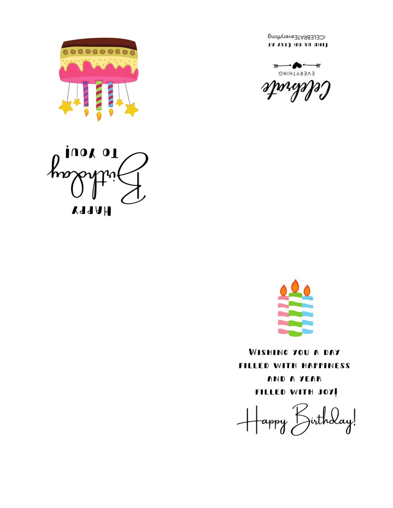 Happy Birthday Card Printable Instant Birthday Card Friend - Etsy