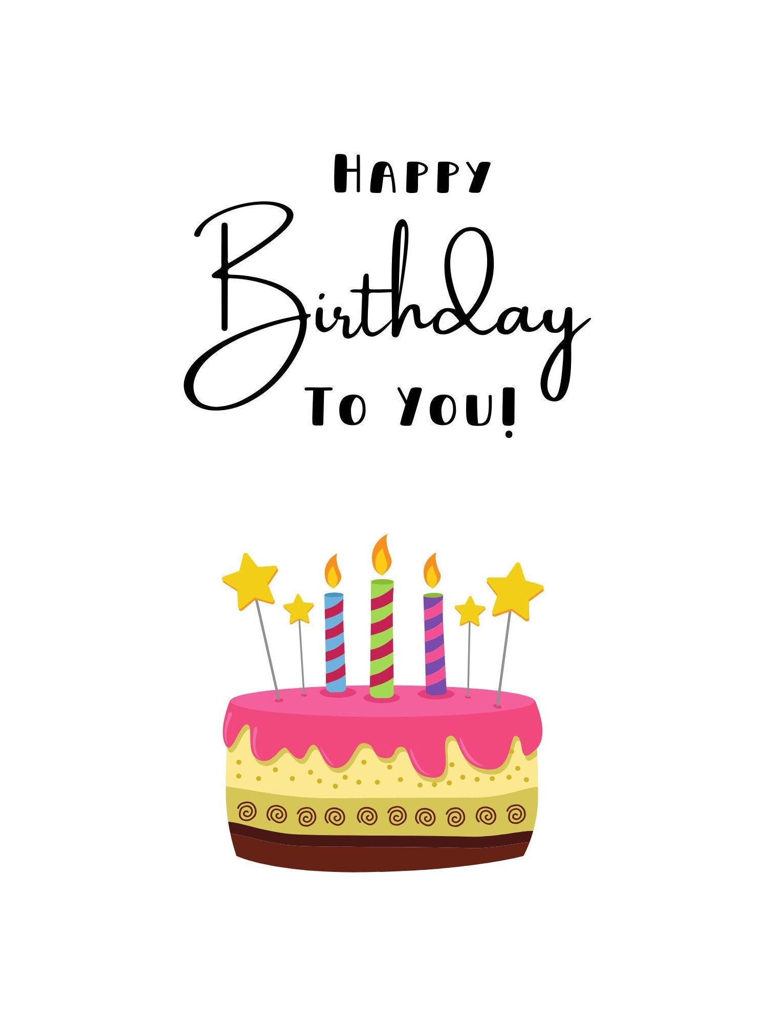 happy birthday card printable instant download birthday card etsy
