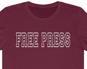 FREE PRESS | Combed Ring-spun Cotton Unisex Tee T-Shirt | *No* Sweatshops + Eco-friendly