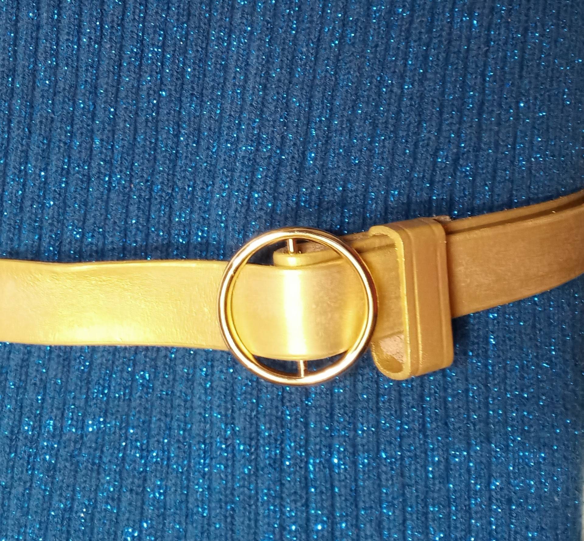 Women's Metallic Gold Skinny Belt Full Grain Leather Etsy Singapore