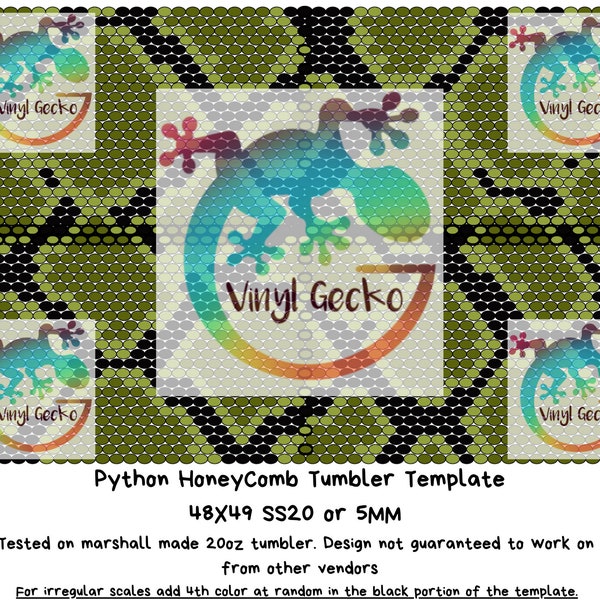 Python Honeycomb Rhinestone Template 20oz Tumbler