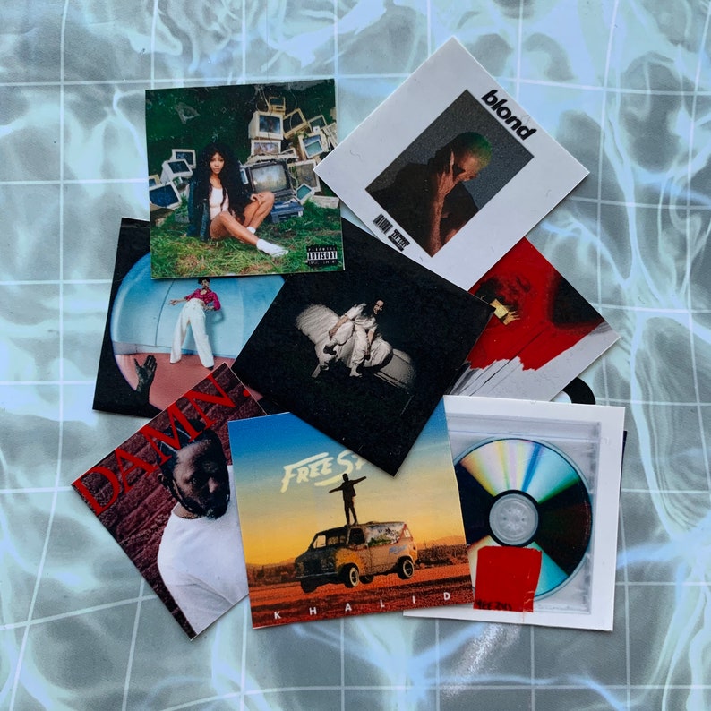 Custom Album Cover Stickers 4 for Spotify Glass Art Etsy