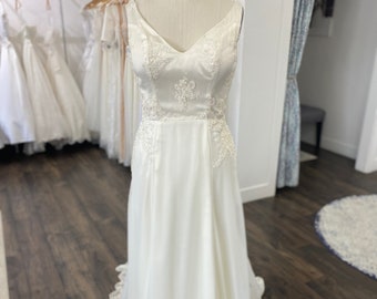 Chiffon and Lace Wedding Gown