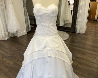 Drop Waist Wedding Dress Etsy