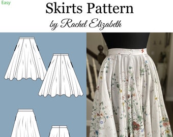 Sewing Patterns -Double & Single Circle Skirts- Size 16-34