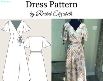 Sewing Pattern- Wrap Dress - Size 00-12