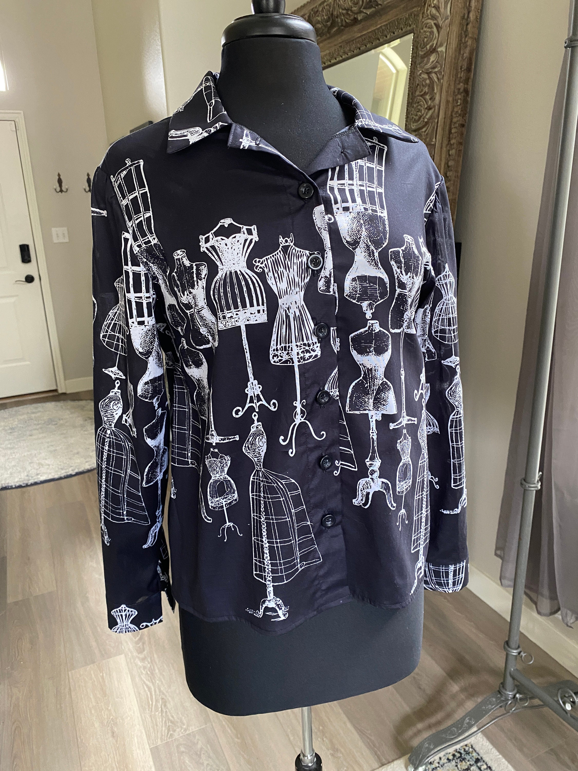 Sewing Pattern Womans Button up Shirt, Classic Cut Button up Shirt With ...