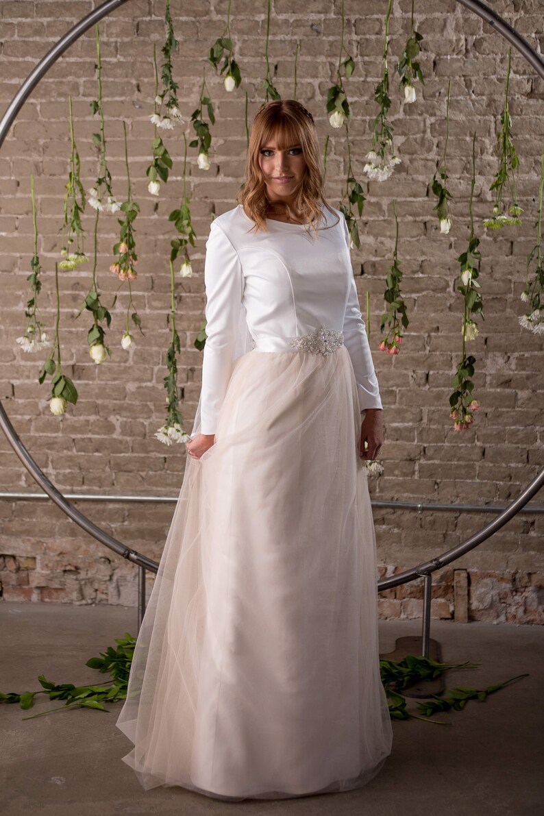 etsy modest wedding dress